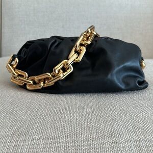 Bottega Veneta The Chain Pouch Black Leather